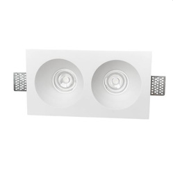Luces Exclusivas oprawa sufitowa wpuszczana LED Babasac GU10 2x10W IP20 wys. 5,8 cm biała LE61663