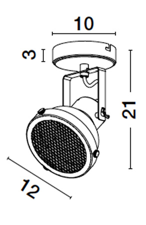 Luces Exclusivas kinkiet LED Bancos Ø 12 cm GU10 1x10W IP20 czarny LE43716