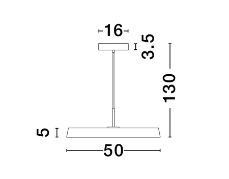 Luces Exclusivas lampa wisząca LED Coruna Ø 50 cm 37W 4275lm 3000K IP20 czarno/złota LE44430