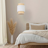 TK Lighting lampa wisząca Boho E27 biało/naturalna 5652
