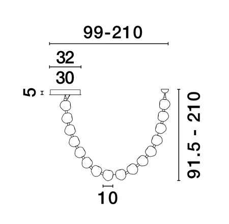 Luces Exclusivas lampa wisząca LED Chepen ściemnialna 71W 5044lm 3000K IP20 czarna LE44423