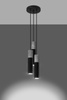 Sollux lampa wisząca Borgio 3xGU10 czarno/szara SL.1081