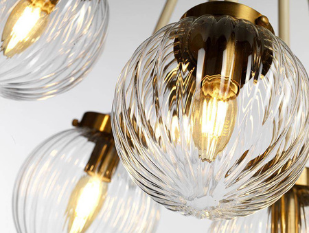 Elstead żyrandol / lampa wisząca Cosmos 9xE14 mosiężno/kremowa DL-COSMOS9