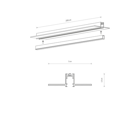 Nowodvorski szynoprzewód podtynkowy 1-fazowy Nano-Lvm 2 m czarny 11731