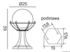 Su-ma lampa stojąca zewnętrzna Kule z koszykiem 200 E27 czarna/patyna 39cm IP43 K 4011/1/KPO FU