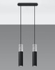 Sollux lampa wisząca Borgio 2 2xGU10 czarno/betonowa SL.0651