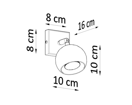 Sollux kinkiet Oculare GU10 czarny SL.0443