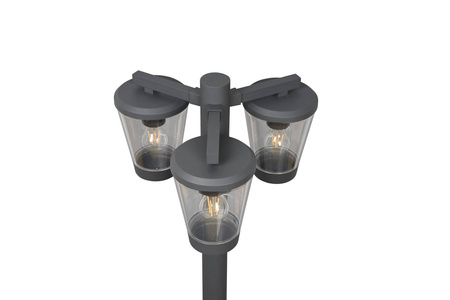 Trio lampa stojąca zewnętrzna Cavado 3xE27 antracytowa 220cm IP44 411060342