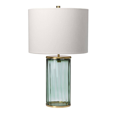 Quintiesse lampka biurkowa Reno E27 biało/mosiężna QN-RENO-GREEN-AB