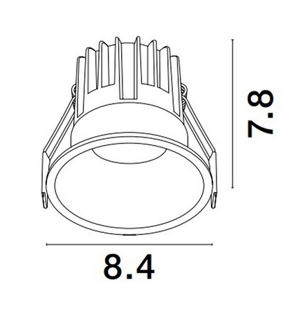 Luces Exclusivas oprawa sufitowa wpuszczana LED Aramiel Ø 8,4 cm 13W 1059lm 4000K IP20 czarno/złota LE65106