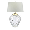 Quintiesse lampka biurkowa Samara 2xE27 + GU10 szara/nikiel Ø51cm QN-SAMARA-TL-LRG-CLR