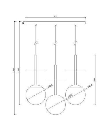 Ummo lampa wisząca potrójna Plaat A 3L 3xE27 biała PLL311P0