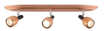 Candellux plafon (reflektorki) Cross 3xGU10 miedziany 93-32782