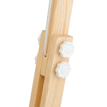 TK Lighting lampa podłogowa Oslo E27 biało/drewniana 180cm 5592