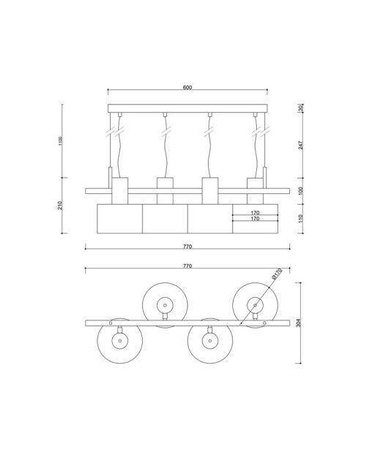 Ummo lampa wisząca Enkel 4 4xE27 biała EN4411P0
