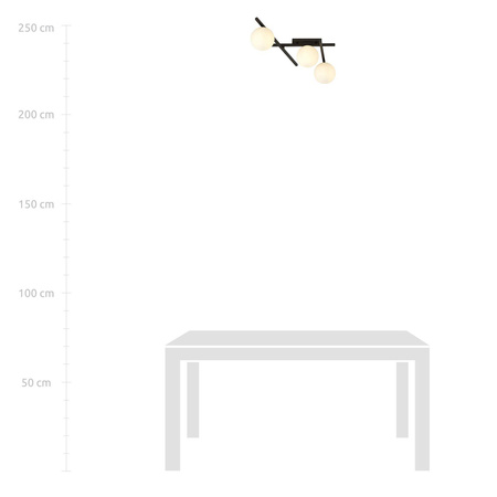 Emibig plafon Smart 3 3xE14 czarno/biały 1103/3
