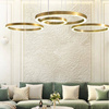 Step Into Design lampa wisząca LED Circle 93W 8835lm 3000K (+pilot) mosiężna 40+60+80cm ST-8848-40+60+80 brass
