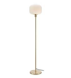 Markslojd lampa podłogowa Sober E27 mosiężno/biała 141cm 108054