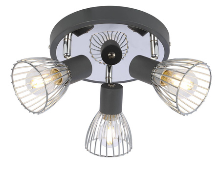 Candellux plafon (reflektorki) Modo 3xE14 czarny/chrom 98-61546