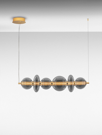 Luces Exclusivas lampa wisząca LED Morros ściemnialna 29W 3472lm 3000K IP20 złoto/czarna LE44488