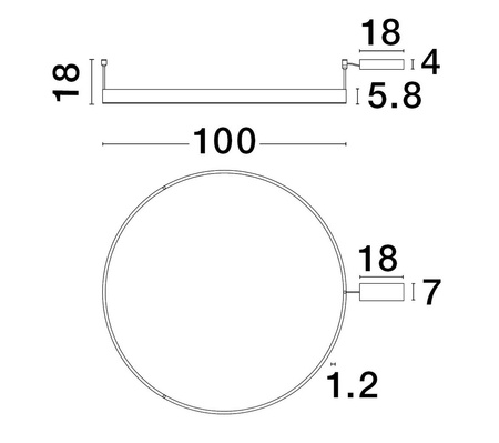 Luces Exclusivas lampa sufitowa LED Jaca ściemnialna Ø 100 cm 60W 4552lm 3000K IP20 biała LE43267