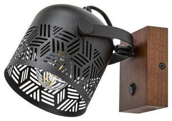 Rabalux kinkiet (reflektorek) Rotem E14 czarno/drewniany 3298