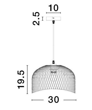 Luces Exclusivas lampa wisząca LED Baque Ø 30 cm E27 1x12W IP20 biała LE43431
