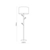 TK Lighting lampa podłogowa Albero E27 beżowo/drewniana 170cm 5574
