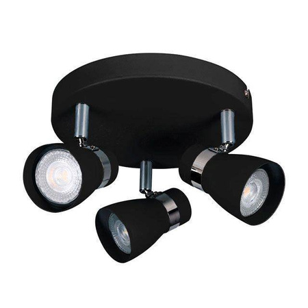 Kanlux plafon (reflektorki) Enali 3xGU10 czarny 28765