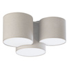 TK Lighting plafon Mona 3xE27 biało/brązowy 6591