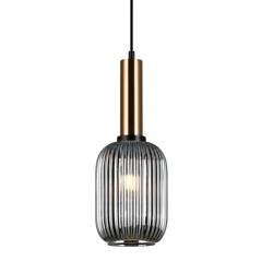 Italux lampa wisząca Antiola E27 mosiężna PND-5588-1M-BRO+SG