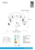 Markslojd plafon (reflektorki) Torino 5xGU10 biały 107781