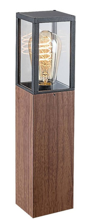Rabalux lampa ogrodowa stojąca niska Wales E27 drewniana IP44 7196