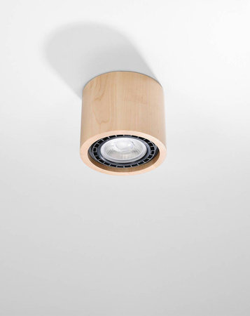 Sollux plafon techniczny Basic 1 GU10 drewniany SL.0913