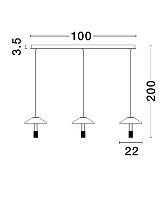 Luces Exclusivas lampa wisząca LED Ayaviri 24W 850lm 3000K IP20 czarno/biała LE44740