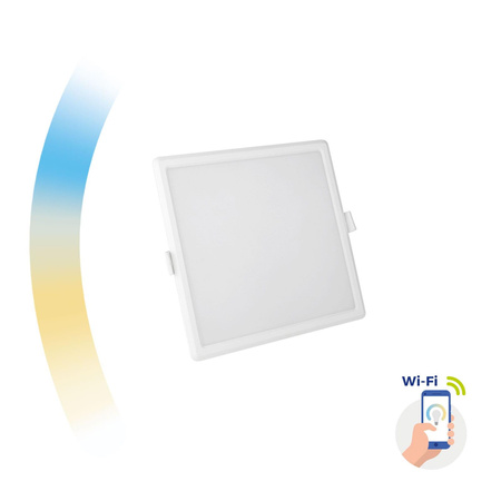 Spectrum SMART oprawa sufitowa LED Algine 12W 1150lm 3000/6500K ściemnialna biała 16,2cmx16,2cm wpuszczana SLI038019CCT