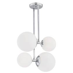 Argon żyrandol / plafon Aspen 4xE27 biały/chrom 1646