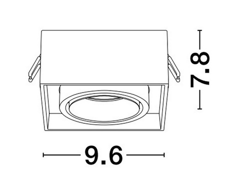 Luces Exclusivas oprawa sufitowa wpuszczana LED Acamiel GU10 50W IP20 kwadratowa czarna LE61617