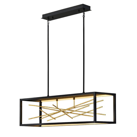 Quintiesse lampa wisząca LED Styx 55W 5980lm 3000K czarno/złota QN-STYX-LED-ISLE-BG