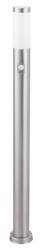 Rabalux lampa stojąca zewnętrzna z czujnikiem ruchu Inox torch E27 chrom/biała 110cm IP44 8268