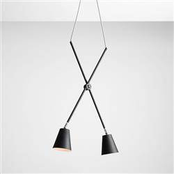 Aldex lampa wisząca Beryl 2xE27 czarna 1008H1