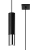 Sollux lampa wisząca Loopez 1 GU10 czarna/chrom SL.0940