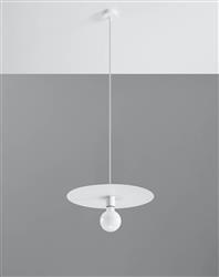 Sollux lampa wisząca Flavio E27 biała SL.0852