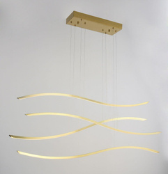 Azzardo lampa wisząca LED Waves 70W 4900lm 3000K (ściemnialna) złota AZ4058