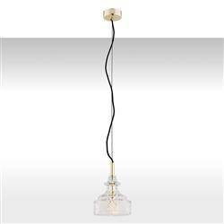 Argon lampa wisząca Cruz E14 mosiężna 4198