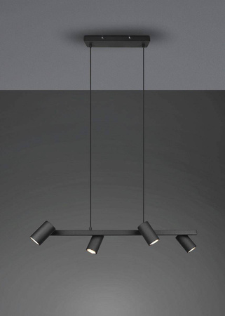 Trio lampa wisząca (reflektorki) Marley 4xGU10 czarna 302400432