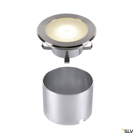 SLV oczko chodnikowe LED Dasar 7W 520lm 3000K stalowe Ø12cm IP67/IP65 1006106