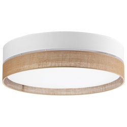 TK Lighting plafon Linobianco 4xE27 biało/naturalny 6578