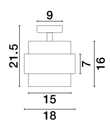 Luces Exclusivas lampa sufitowa LED Vieja Ø 18 cm E27 1x12W IP20 czarno/złota LE43670