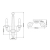 Quintiesse kinkiet Ascher 2xE14 nikiel QN-ASCHER2